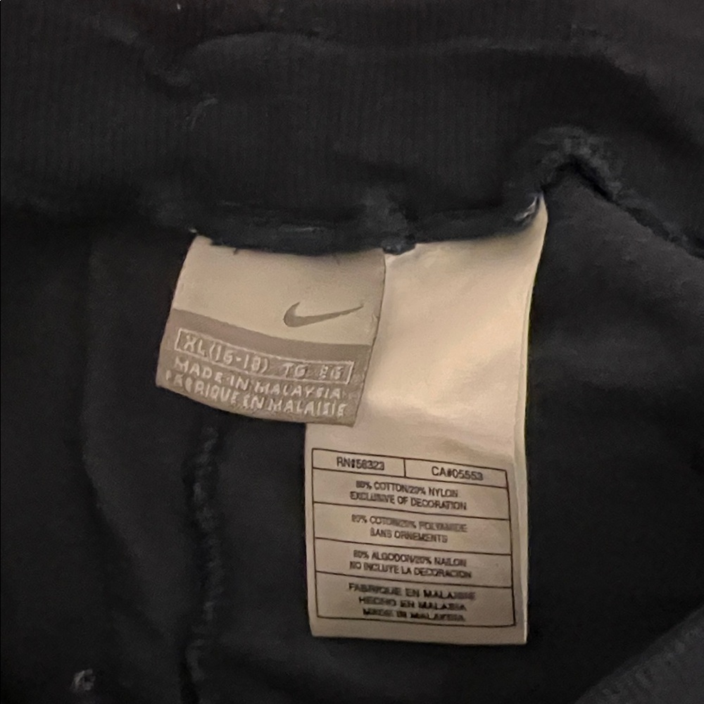 Nike Terry Cloth Blue Capris - Picture 2 of 5